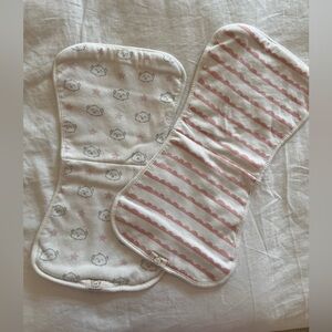 Two burp cloths